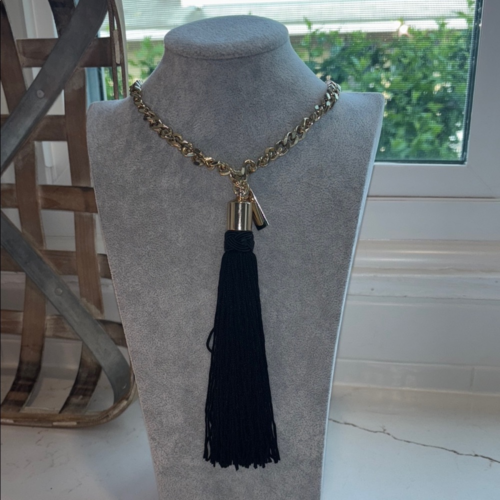 Marc Jacobs Decadence Gold and Black Tassel Necklace